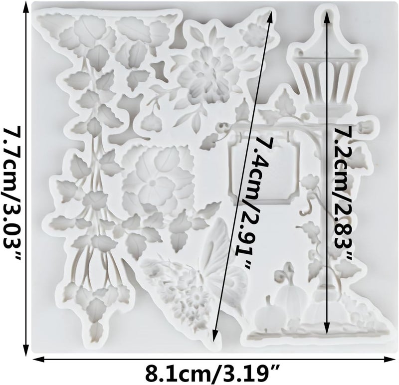 TAOXIBEI Street Lamp Polymer Clay Mold Street Lamp Butterfly Silicone Molds for DIY Crafts Epoxy Resin Casting Air Dry Polymer Clay Plaster Jewelry Making - Image 2